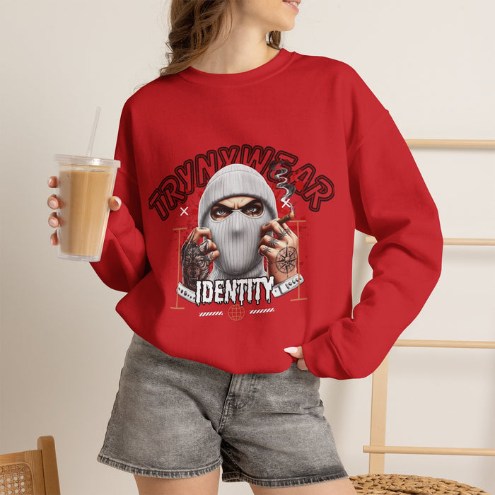 TrynxWear Crewneck Sweatshirt Masked Skull Streetwear Graphic