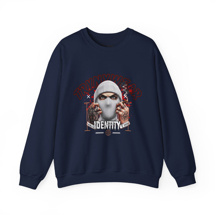TrynxWear Crewneck Sweatshirt Masked Skull Streetwear Graphic