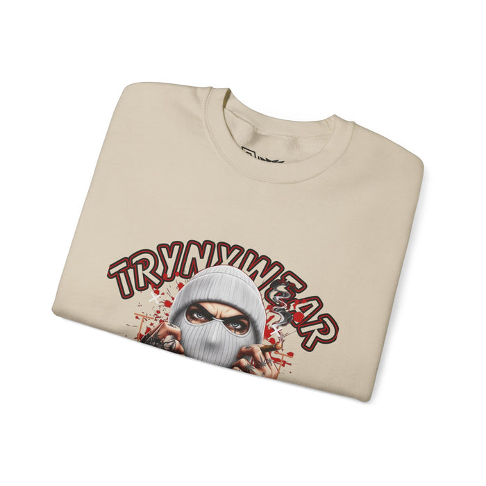 TrynxWear Crewneck Sweatshirt Masked Skull Streetwear Graphic
