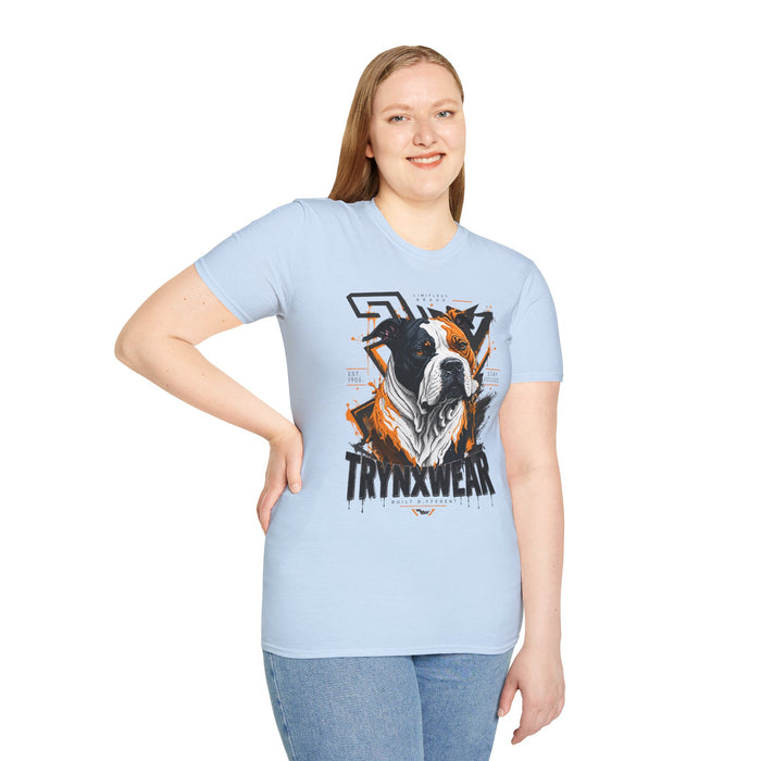 TrynxWear Boxer Dog Graphic T-Shirt Bold Urban Pet Portrait Tee