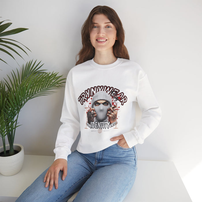 TrynxWear Crewneck Sweatshirt Masked Skull Streetwear Graphic
