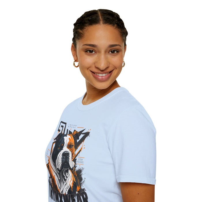 TrynxWear Boxer Dog Graphic T-Shirt Bold Urban Pet Portrait Tee