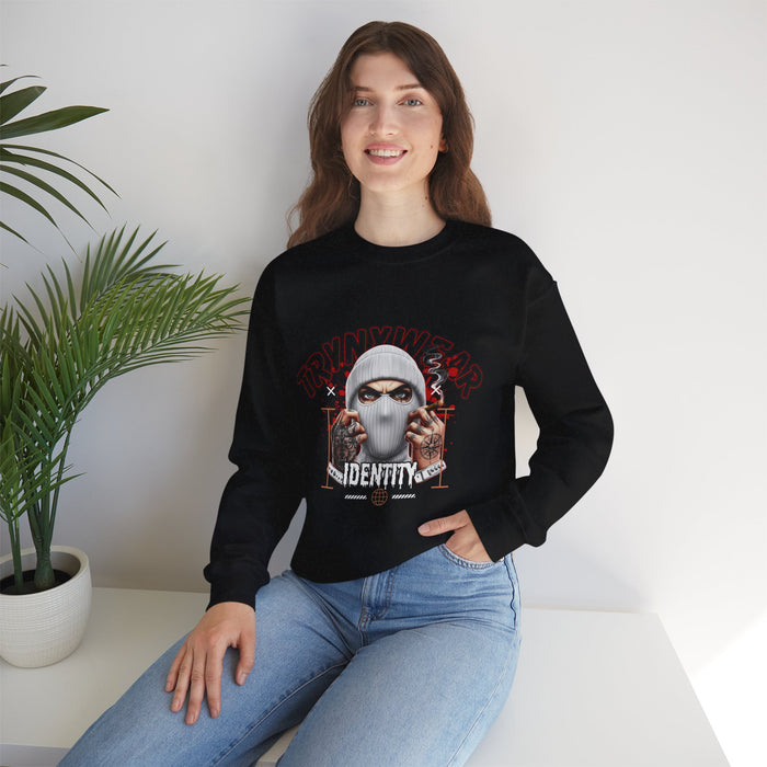 TrynxWear Crewneck Sweatshirt Masked Skull Streetwear Graphic
