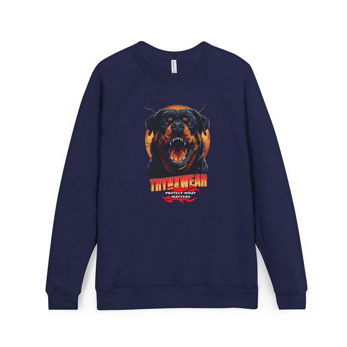 TrynxWear Rottweiler Retro Graphic Sweatshirt Fierce Dog Crewneck