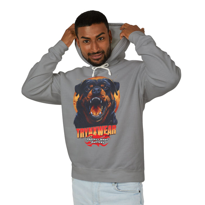 TrynxWear Rottweiler Graphic Hoodie Vintage Dog Head Sweatshirt