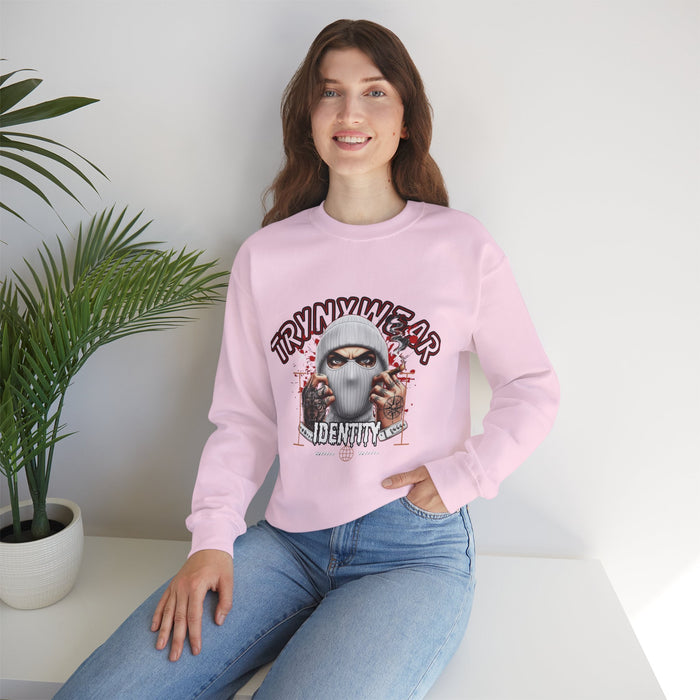 TrynxWear Crewneck Sweatshirt Masked Skull Streetwear Graphic