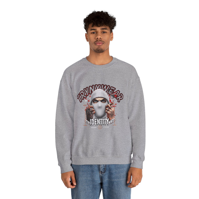 TrynxWear Crewneck Sweatshirt Masked Skull Streetwear Graphic