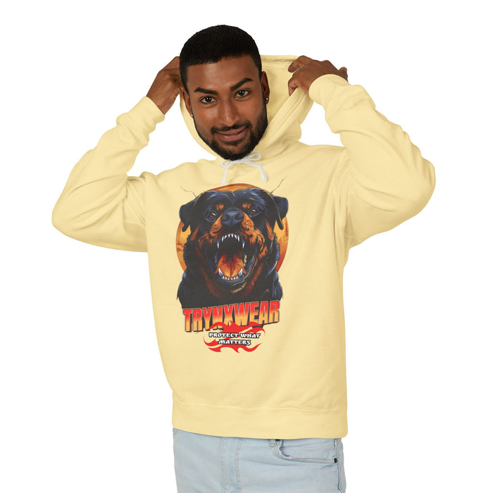 TrynxWear Rottweiler Graphic Hoodie Vintage Dog Head Sweatshirt