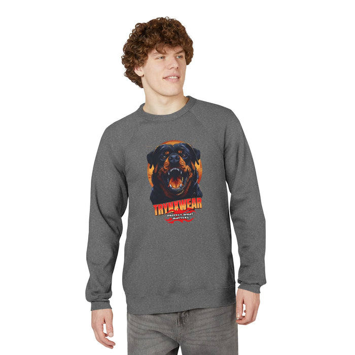 TrynxWear Rottweiler Retro Graphic Sweatshirt Fierce Dog Crewneck