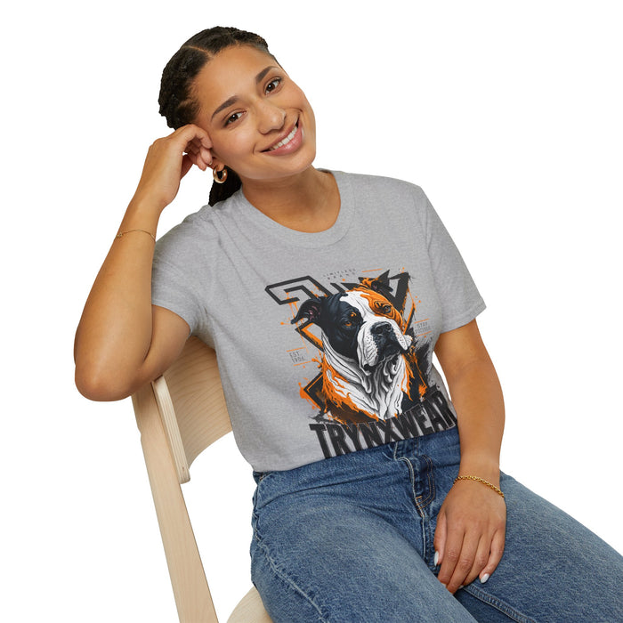 TrynxWear Boxer Dog Graphic T-Shirt Bold Urban Pet Portrait Tee