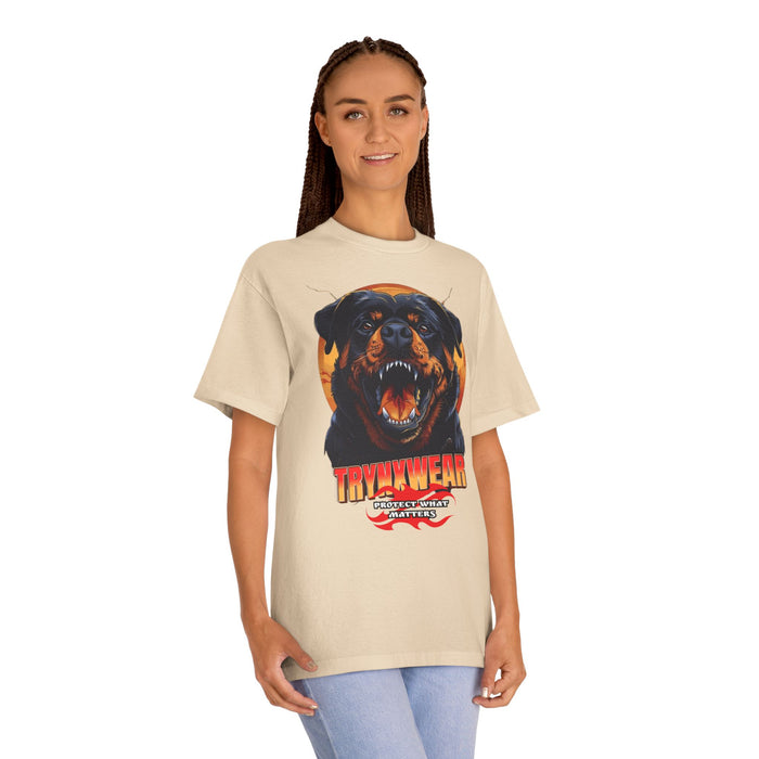 TrynxWear Rottweiler Roar Graphic Tee Vintage Dog Design