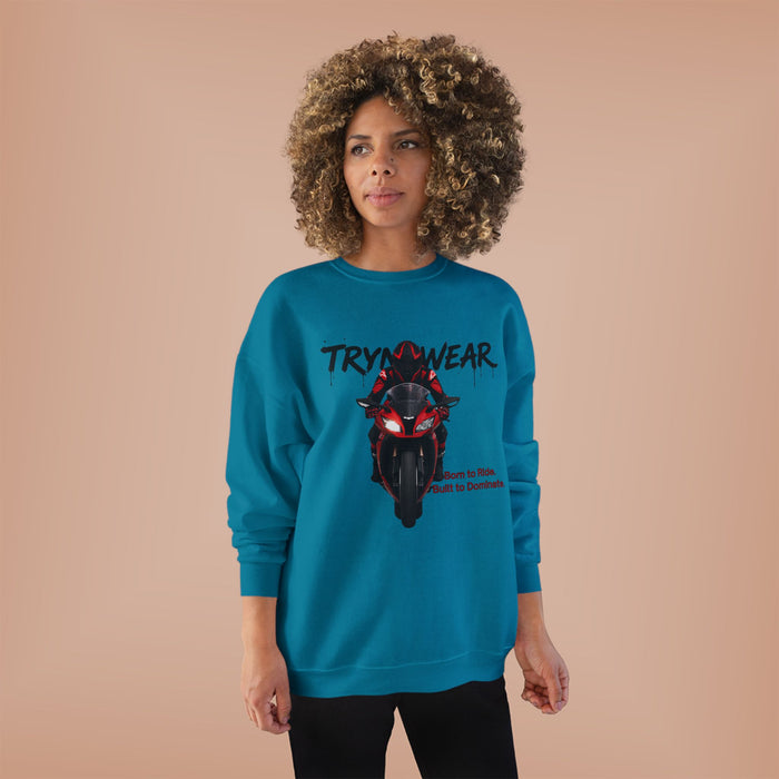 TrynxWear Motorcycle Rider Crewneck Sweatshirt