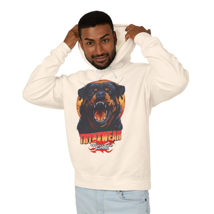 TrynxWear Rottweiler Graphic Hoodie Vintage Dog Head Sweatshirt