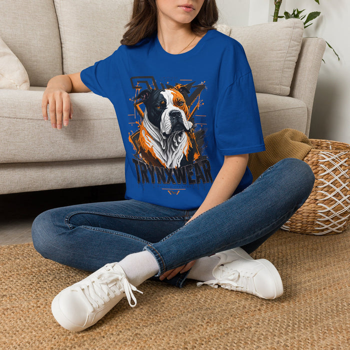 TrynxWear Boxer Dog Graphic T-Shirt Bold Urban Pet Portrait Tee