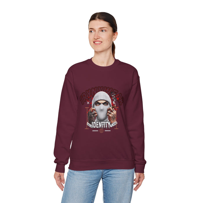TrynxWear Crewneck Sweatshirt Masked Skull Streetwear Graphic