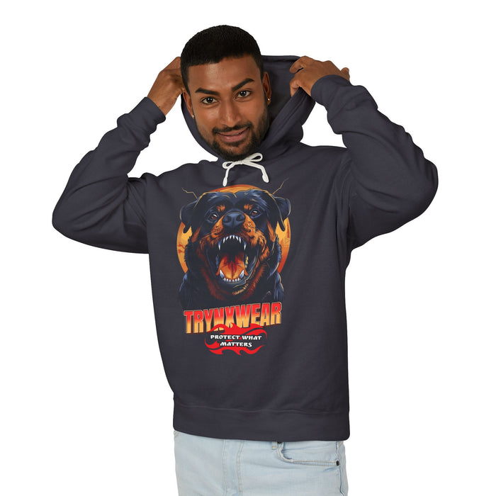 TrynxWear Rottweiler Graphic Hoodie Vintage Dog Head Sweatshirt