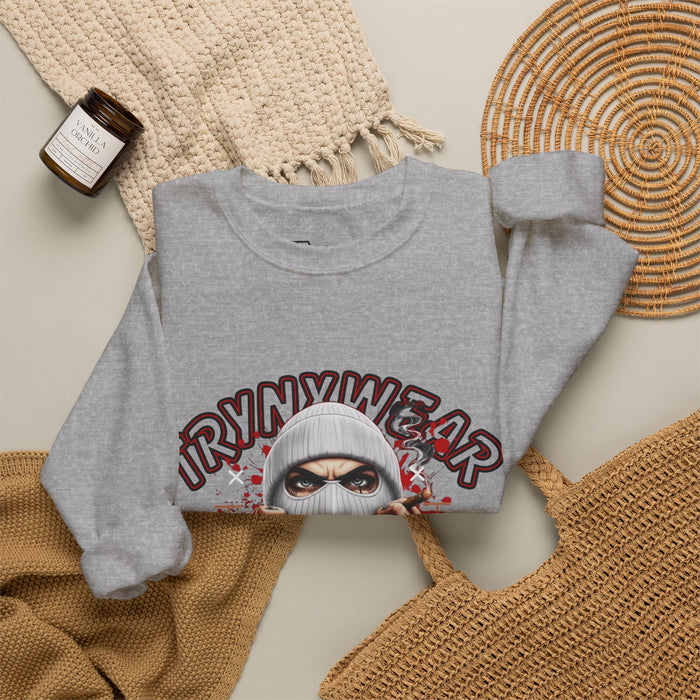TrynxWear Crewneck Sweatshirt Masked Skull Streetwear Graphic
