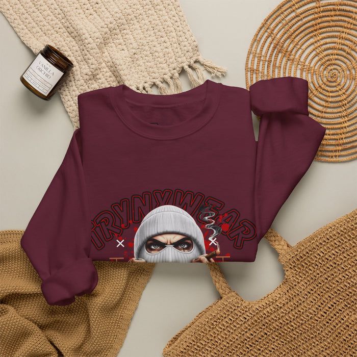 TrynxWear Crewneck Sweatshirt Masked Skull Streetwear Graphic