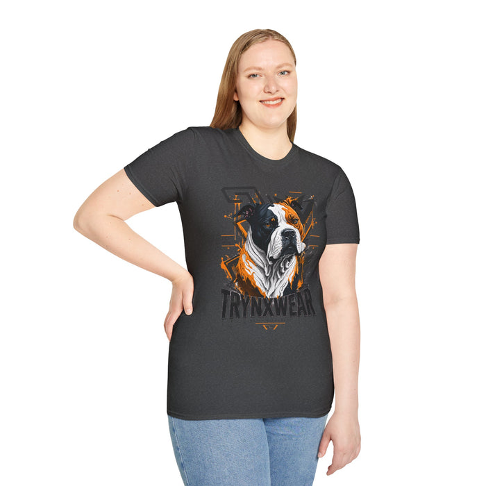 TrynxWear Boxer Dog Graphic T-Shirt Bold Urban Pet Portrait Tee