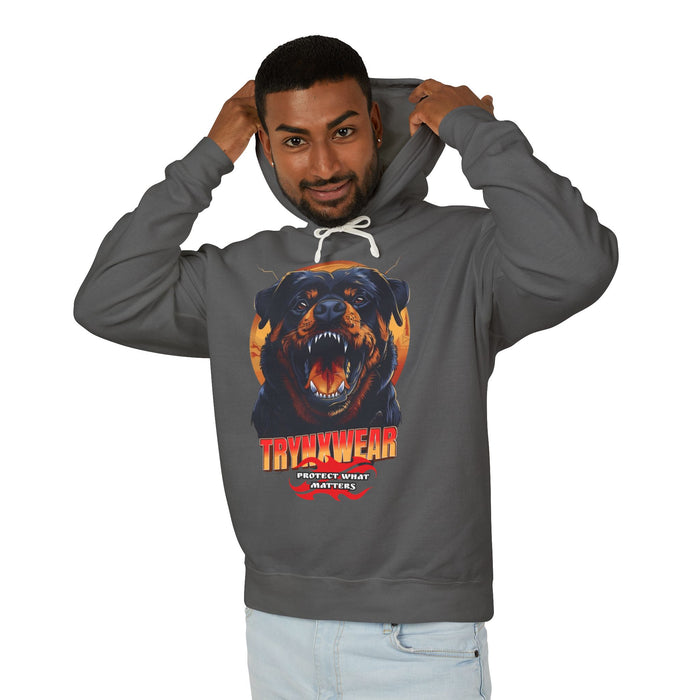 TrynxWear Rottweiler Graphic Hoodie Vintage Dog Head Sweatshirt