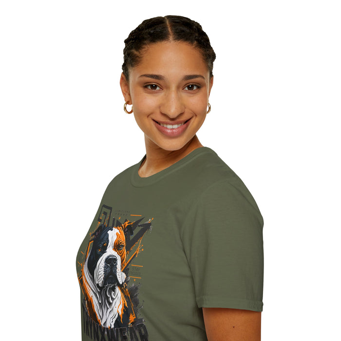 TrynxWear Boxer Dog Graphic T-Shirt Bold Urban Pet Portrait Tee