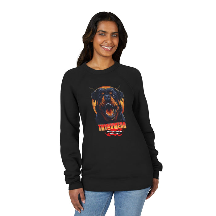 TrynxWear Rottweiler Retro Graphic Sweatshirt Fierce Dog Crewneck