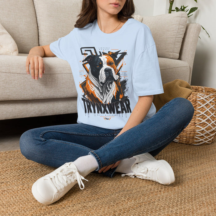 TrynxWear Boxer Dog Graphic T-Shirt Bold Urban Pet Portrait Tee