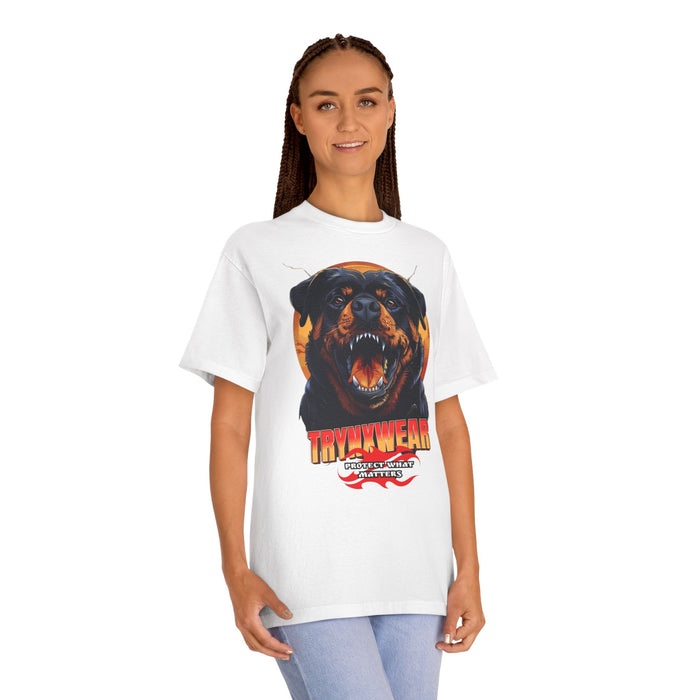 TrynxWear Rottweiler Roar Graphic Tee Vintage Dog Design