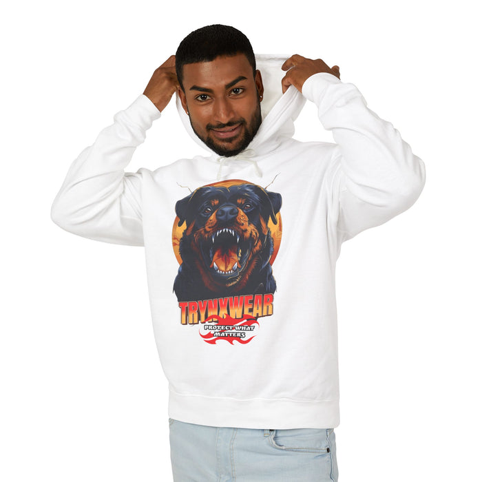TrynxWear Rottweiler Graphic Hoodie Vintage Dog Head Sweatshirt