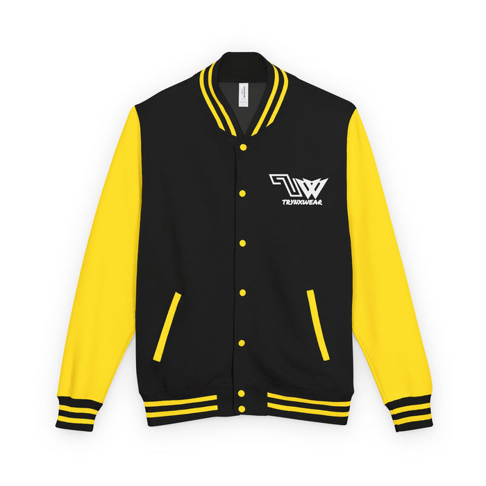 TrynxWear Red & White Varsity Jacket with Winged Logo Letterman Jacket
