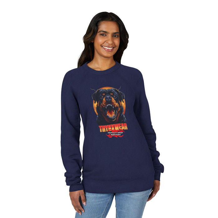 TrynxWear Rottweiler Retro Graphic Sweatshirt Fierce Dog Crewneck