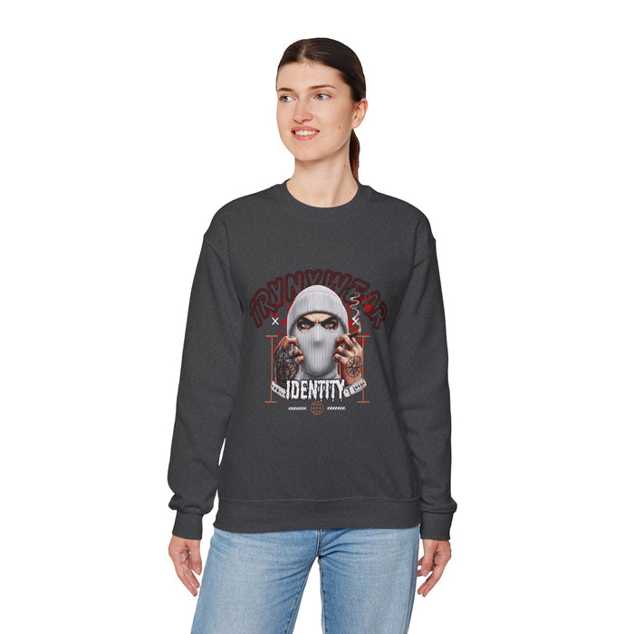 TrynxWear Crewneck Sweatshirt Masked Skull Streetwear Graphic