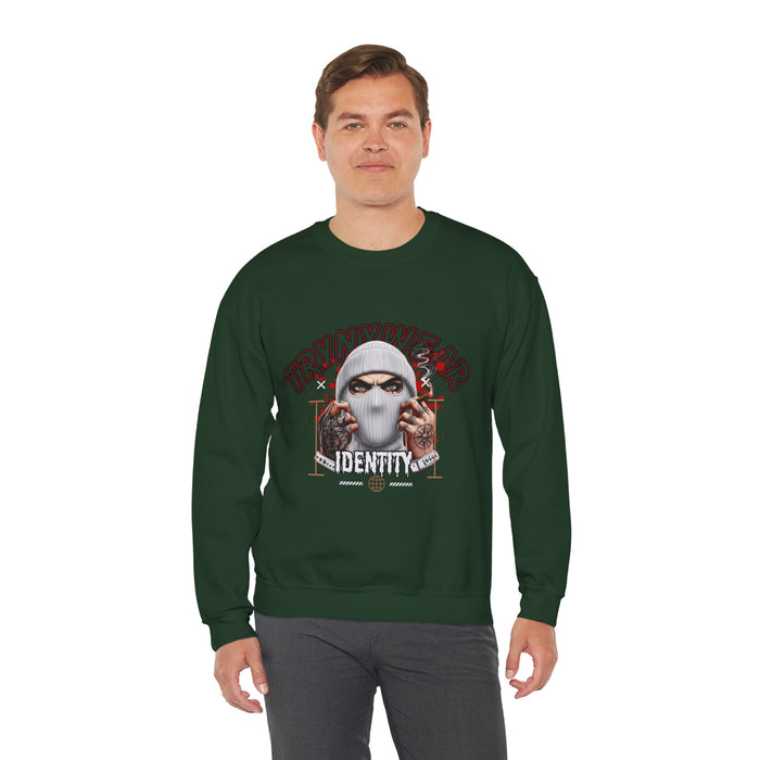 TrynxWear Crewneck Sweatshirt Masked Skull Streetwear Graphic