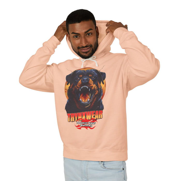 TrynxWear Rottweiler Graphic Hoodie Vintage Dog Head Sweatshirt