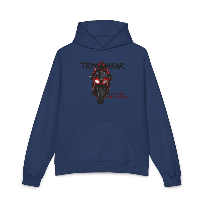 TrynxWear Motorcycle Hoodie Red Sportbike Front Graphic