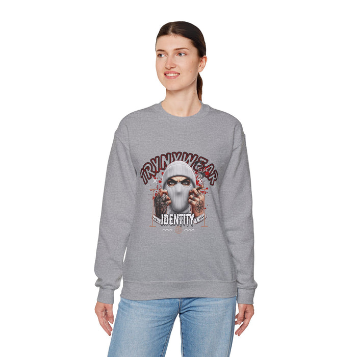 TrynxWear Crewneck Sweatshirt Masked Skull Streetwear Graphic
