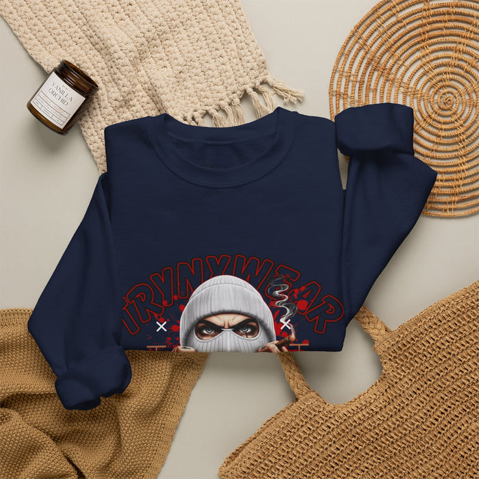 TrynxWear Crewneck Sweatshirt Masked Skull Streetwear Graphic