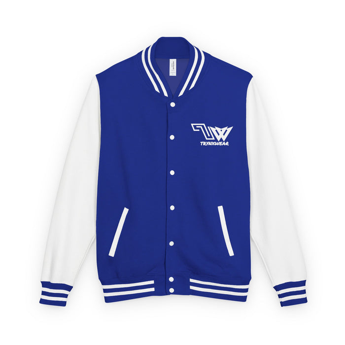 TrynxWear Red & White Varsity Jacket with Winged Logo Letterman Jacket