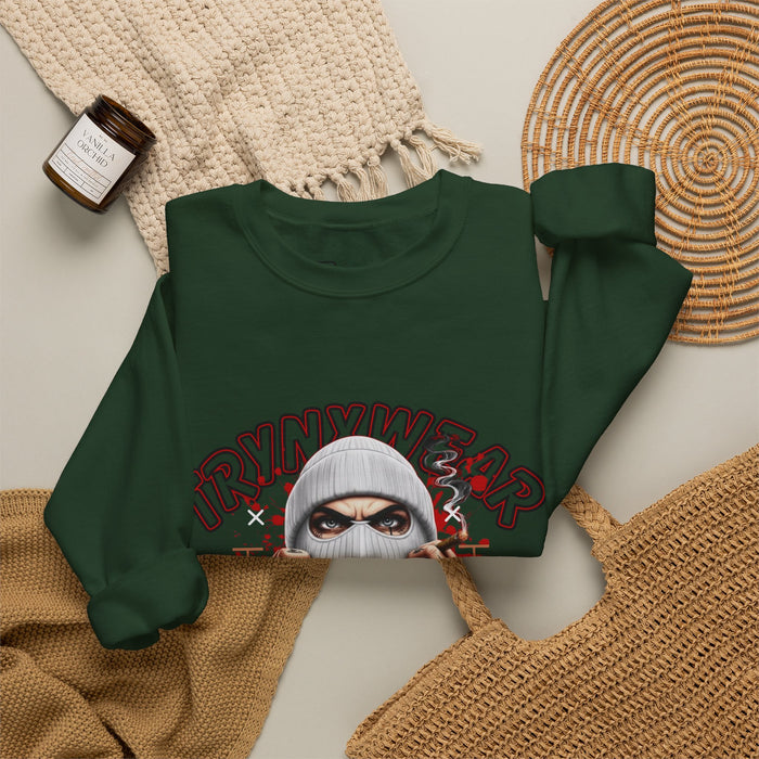 TrynxWear Crewneck Sweatshirt Masked Skull Streetwear Graphic