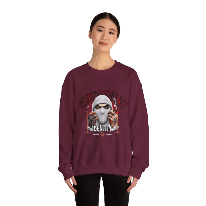 TrynxWear Crewneck Sweatshirt Masked Skull Streetwear Graphic