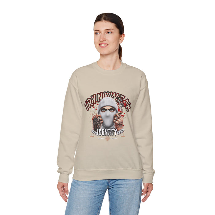 TrynxWear Crewneck Sweatshirt Masked Skull Streetwear Graphic