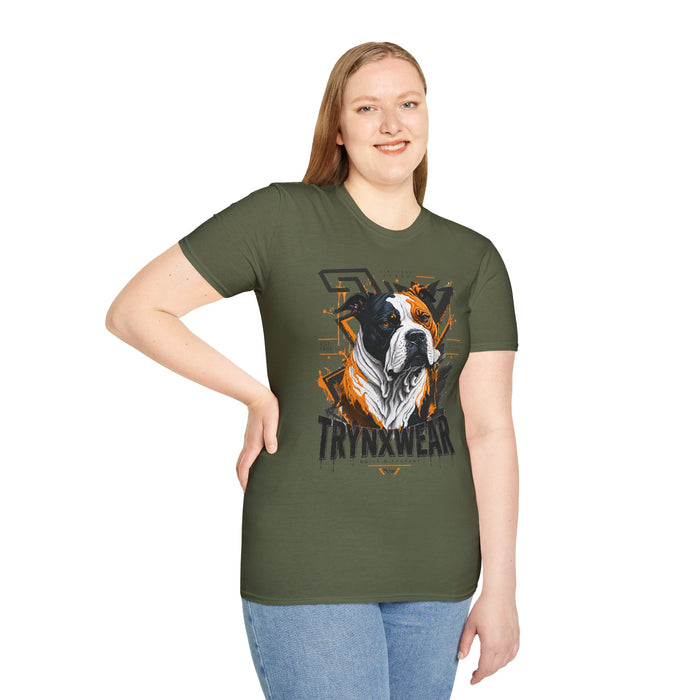 TrynxWear Boxer Dog Graphic T-Shirt Bold Urban Pet Portrait Tee