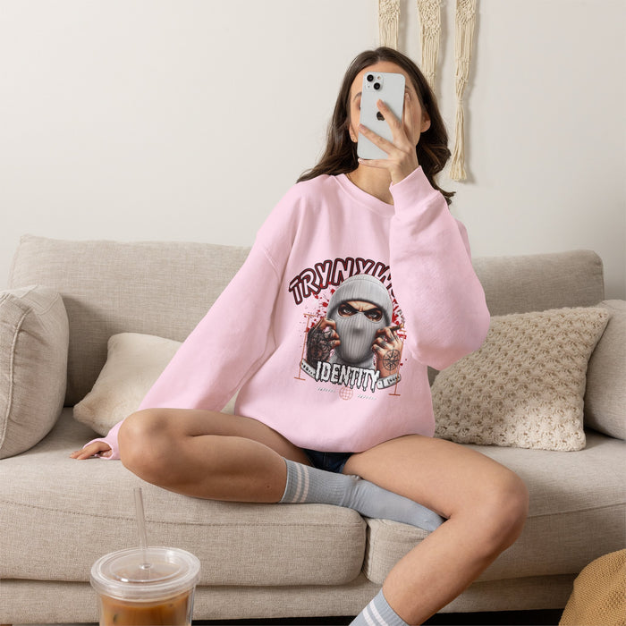 TrynxWear Crewneck Sweatshirt Masked Skull Streetwear Graphic