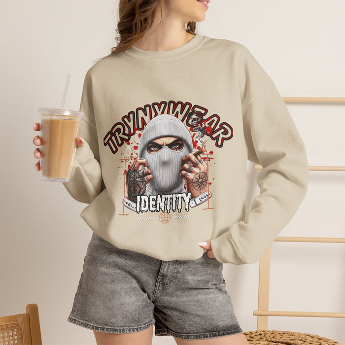 TrynxWear Crewneck Sweatshirt Masked Skull Streetwear Graphic