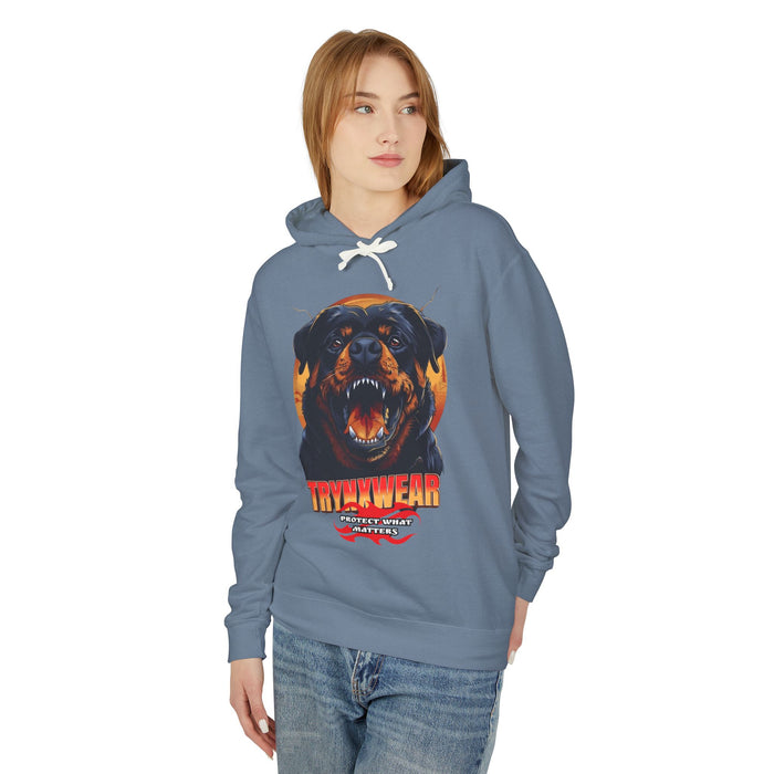 TrynxWear Rottweiler Graphic Hoodie Vintage Dog Head Sweatshirt