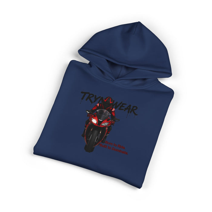 TrynxWear Motorcycle Hoodie Red Sportbike Front Graphic