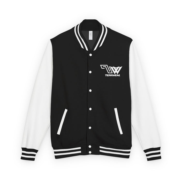 TrynxWear Red & White Varsity Jacket with Winged Logo Letterman Jacket