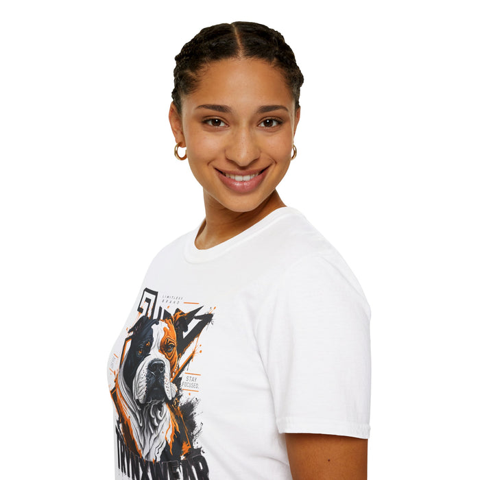 TrynxWear Boxer Dog Graphic T-Shirt Bold Urban Pet Portrait Tee