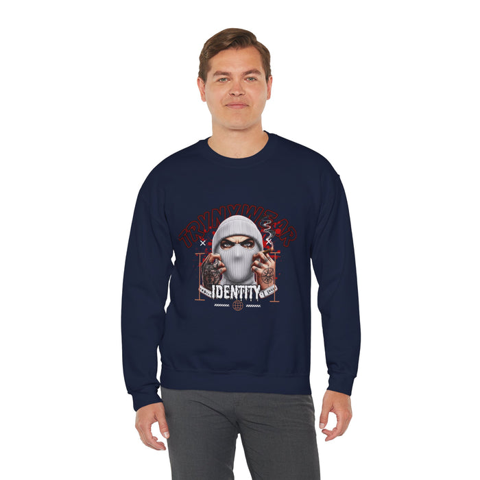 TrynxWear Crewneck Sweatshirt Masked Skull Streetwear Graphic