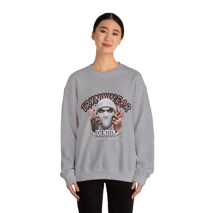 TrynxWear Crewneck Sweatshirt Masked Skull Streetwear Graphic